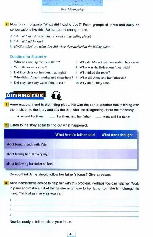 ˽̰Ӣ1 Unit 1 Friendship Workbook